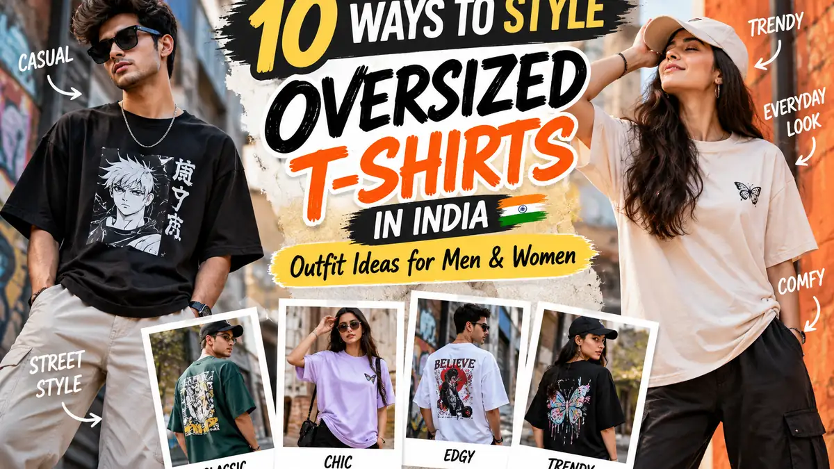 10 ways to style oversized T-shirts in India with outfit ideas for men and women